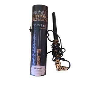 Fahrenheit hair care leopard ceramic 1” barrel curling iron